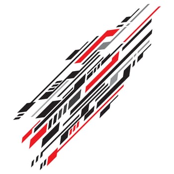 Sports stripes, car stickers black color. Racing decals