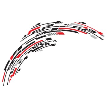 Sports stripes, car stickers black color. Racing decals