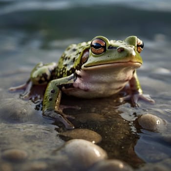 The Green Amphibian Frog Photo