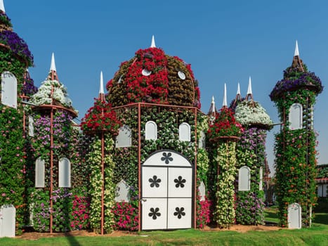 UAE, DUBAI - DECEMBER 30: dubai miracle garden with over million flowers on a sunny day December 30, 2014