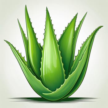 Illustration of aloe vera isolated on white background