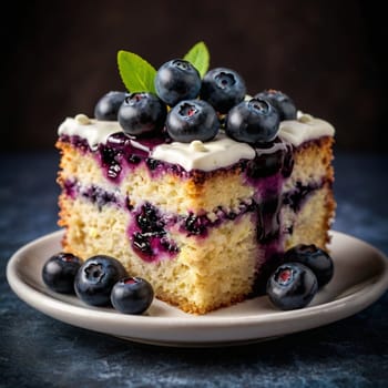 Awesome Tasty Blueberry Cake Pie