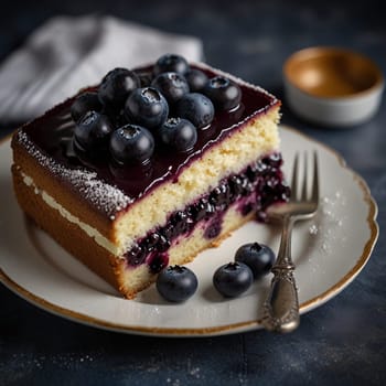 Awesome Tasty Blueberry Cake Pie