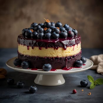 Awesome Tasty Blueberry Cake Pie