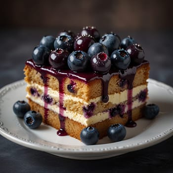 Awesome Tasty Blueberry Cake Pie
