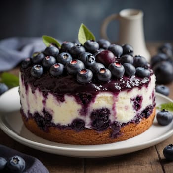 Awesome Tasty Blueberry Cake Pie