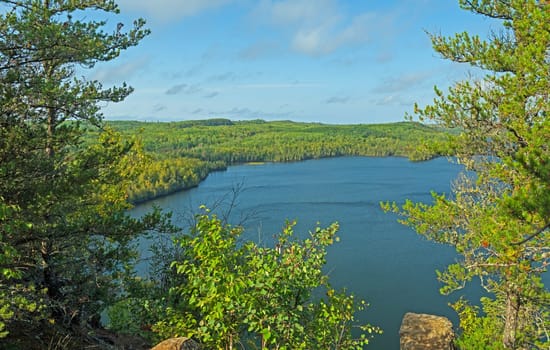 Verdant View of a North Woods lake Above Hungry Jack Lake in Minnesota