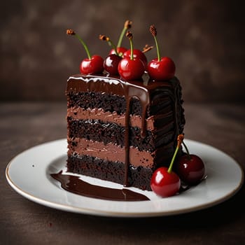 Awesome choco Chocolate cherry cake pie