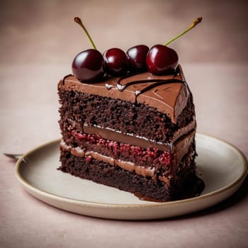 Choco Chocolate cherry cake pie