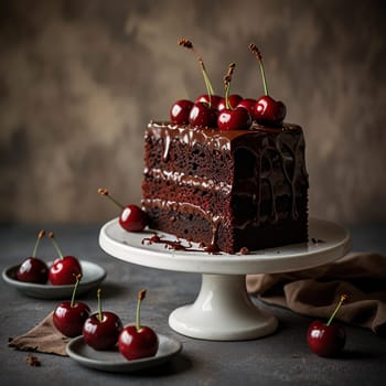 Awesome choco Chocolate cherry cake pie