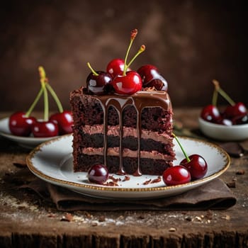 Awesome choco Chocolate cherry cake pie
