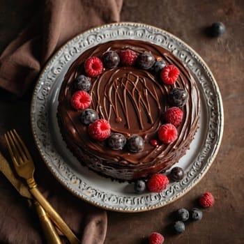 Awesome Choco Chocolate Cake Pie