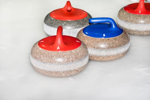 Equipment for curling sport game the ice