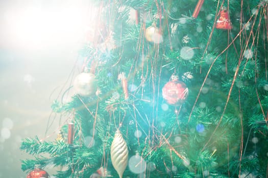 Beautiful Christmas Tree with snow effect