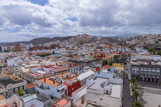 Gran Canaria, Spain: March 21, 2024: View on Las Palmas, capital of Gran Canaria, Canary Islands, Spain