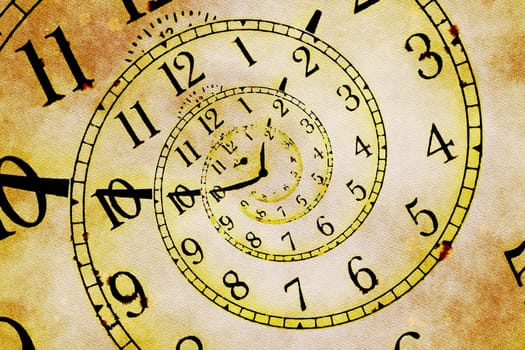 Creative image - hypnotic clock background. Concept of hypnosis, subconscious, suggestion.