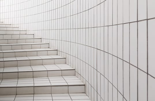 Modern white staircase - contemporary clean style for interior