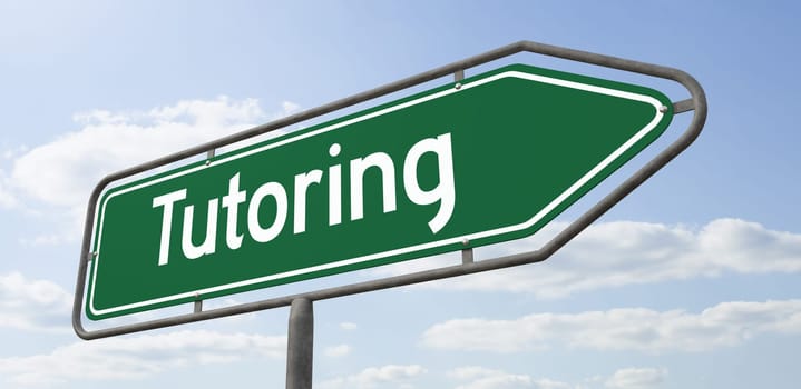 Arrow Signpost - 3d rendering - Tutoring