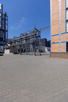 Lodz, Poland - May 4, 2023: EC1 Lodz, City of Culture, center of business, science, trade and culture located in old first power plant in city. New Center is next to Lodz Fabryczna Railway Station