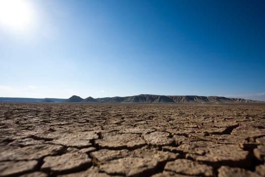 Mangystau desertic landscape, Kazakhstan desolate panorama. Central asia landmark