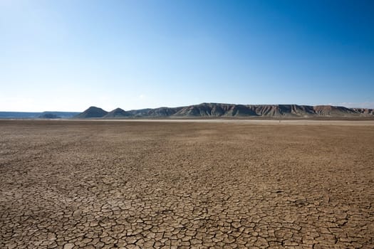 Mangystau desertic landscape, Kazakhstan desolate panorama. Central asia landmark