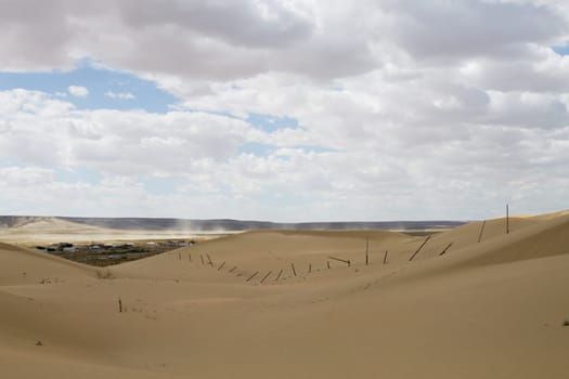 Tuyesu dunes landscape, Senek, Mangystau region, Kazakhstan. Desert landscape