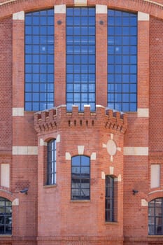 Lodz, Poland - May 4, 2023: EC1 Lodz, City of Culture, center of business, science, trade and culture located in old first power plant in city. New Center is next to Lodz Fabryczna Railway Station