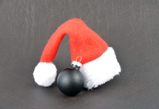 Decoration with Christmas symbols on a black background
