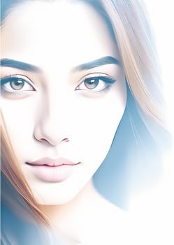Close-up studio portrait shot of a beautiful woman.