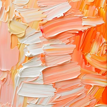Abstract pale orange oil paint brush strokes texture