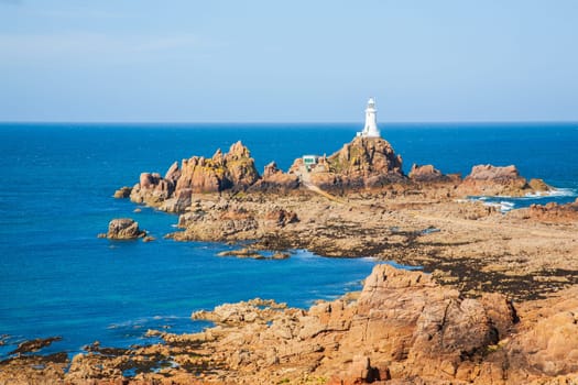 Corbiere Lighthouse on Jersey, The Channel Islands