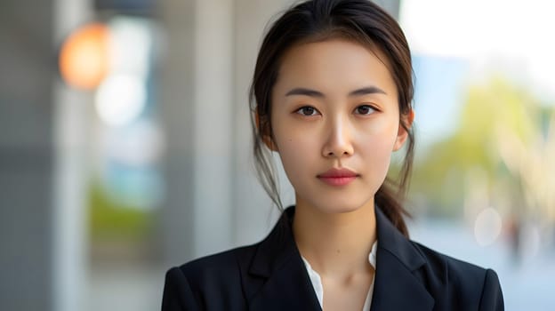 Asian woman in suit