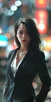 Asian woman in suit