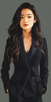 Asian woman in suit