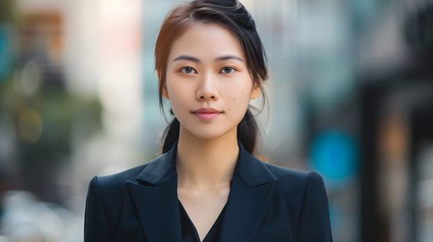 Asian woman in suit
