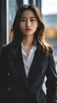 Asian woman in suit