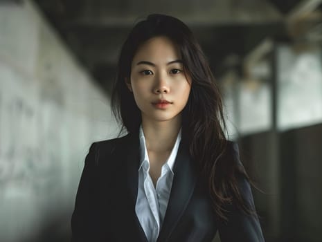 Asian woman in suit