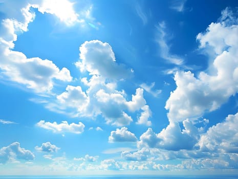 Beautiful sky with cumulus clouds