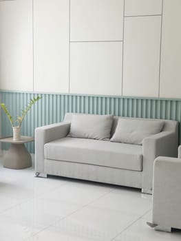 Classic minimalism warm white interior livingroom, stock photo