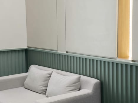 Classic minimalism warm white interior livingroom, stock photo