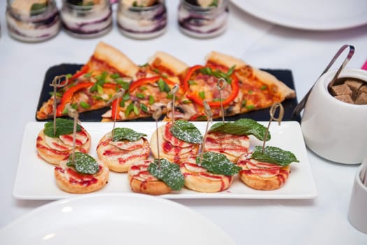 Catering food table set concept