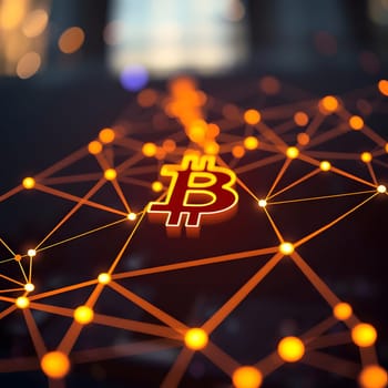 A vibrant representation of the Bitcoin network showcases interconnected nodes and glowing pathways, highlighting the digital currency's decentralized framework and its technological underpinnings.
