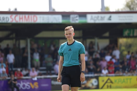 Referee Monninger,Marvin at the match of the Football RL SW 24-25: 6. Sptg: FC 08 Villingen vs Eintracht Frankfurt U21