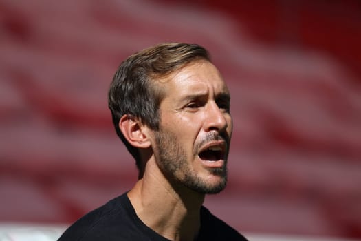 Head coach Julian Schuster (SC Freiburg) at the football friendly: SC Freiburg - FC Basel  REGULATIONS PROHIBIT ANY USE OF PHOTOGRAPHS AS IMAGE SEQUENCES AND/OR QUASI-VIDEONann  Photo: Joachim Hahne/johapress