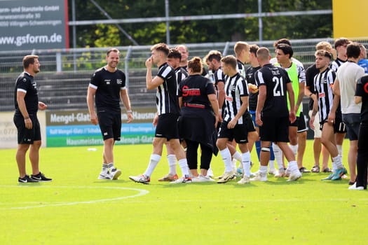 The smile is back for Mario Klotz (head coach FC 08 Villingen),who enjoys the moment after the first win of the season with the team in the match of the football RL SW 24-25: 6th Sptg: FC 08 Villingen vs Eintracht Frankfurt U21