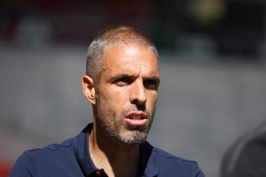 Coach Fabio Celestini (FC Basel) at the football friendly: SC Freiburg - FC Basel  REGULATIONS PROHIBIT ANY USE OF PHOTOGRAPHS AS IMAGE SEQUENCES AND/OR QUASI-VIDEONann  Photo: Joachim Hahne/johapress