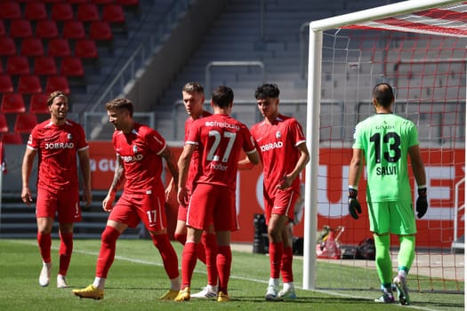 Freiburg goal anniversary,Basel frustration - at the football test match: SC Freiburg - FC Basel  REGULATIONS PROHIBIT ANY USE OF PHOTOGRAPHS AS IMAGE SEQUENCES AND/OR QUASI-VIDEONann  Photo: Joachim Hahne/johapress