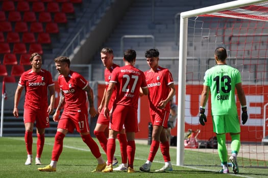 Freiburg goal anniversary,Basel frustration - at the football test match: SC Freiburg - FC Basel  REGULATIONS PROHIBIT ANY USE OF PHOTOGRAPHS AS IMAGE SEQUENCES AND/OR QUASI-VIDEONann  Photo: Joachim Hahne/johapress