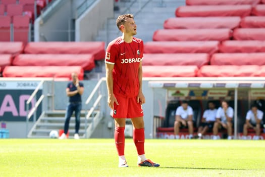 Maximilian Eggestein (SC Freiburg) at the football friendly: SC Freiburg - FC Basel  REGULATIONS PROHIBIT ANY USE OF PHOTOGRAPHS AS IMAGE SEQUENCES AND/OR QUASI-VIDEONann  Photo: Joachim Hahne/johapress