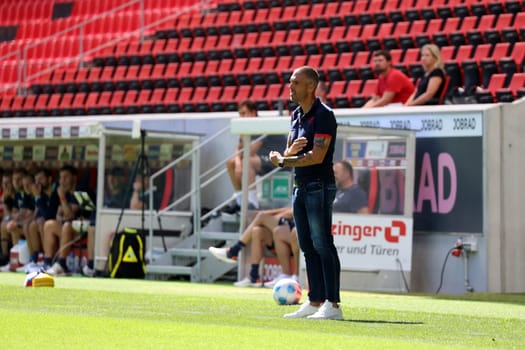 Coach Fabio Celestini (FC Basel) at the football friendly: SC Freiburg - FC Basel  REGULATIONS PROHIBIT ANY USE OF PHOTOGRAPHS AS IMAGE SEQUENCES AND/OR QUASI-VIDEONann  Photo: Joachim Hahne/johapress